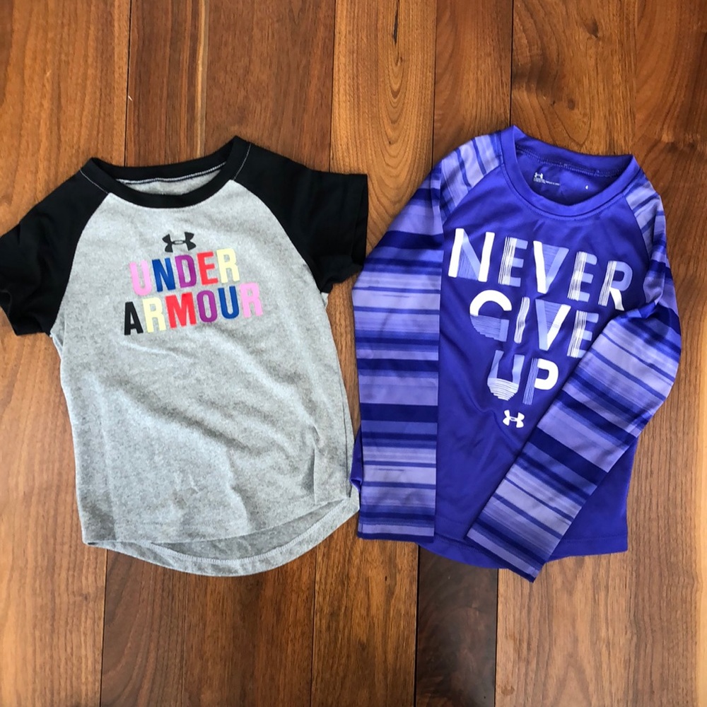 Set of 2 girls under Armour shirts.